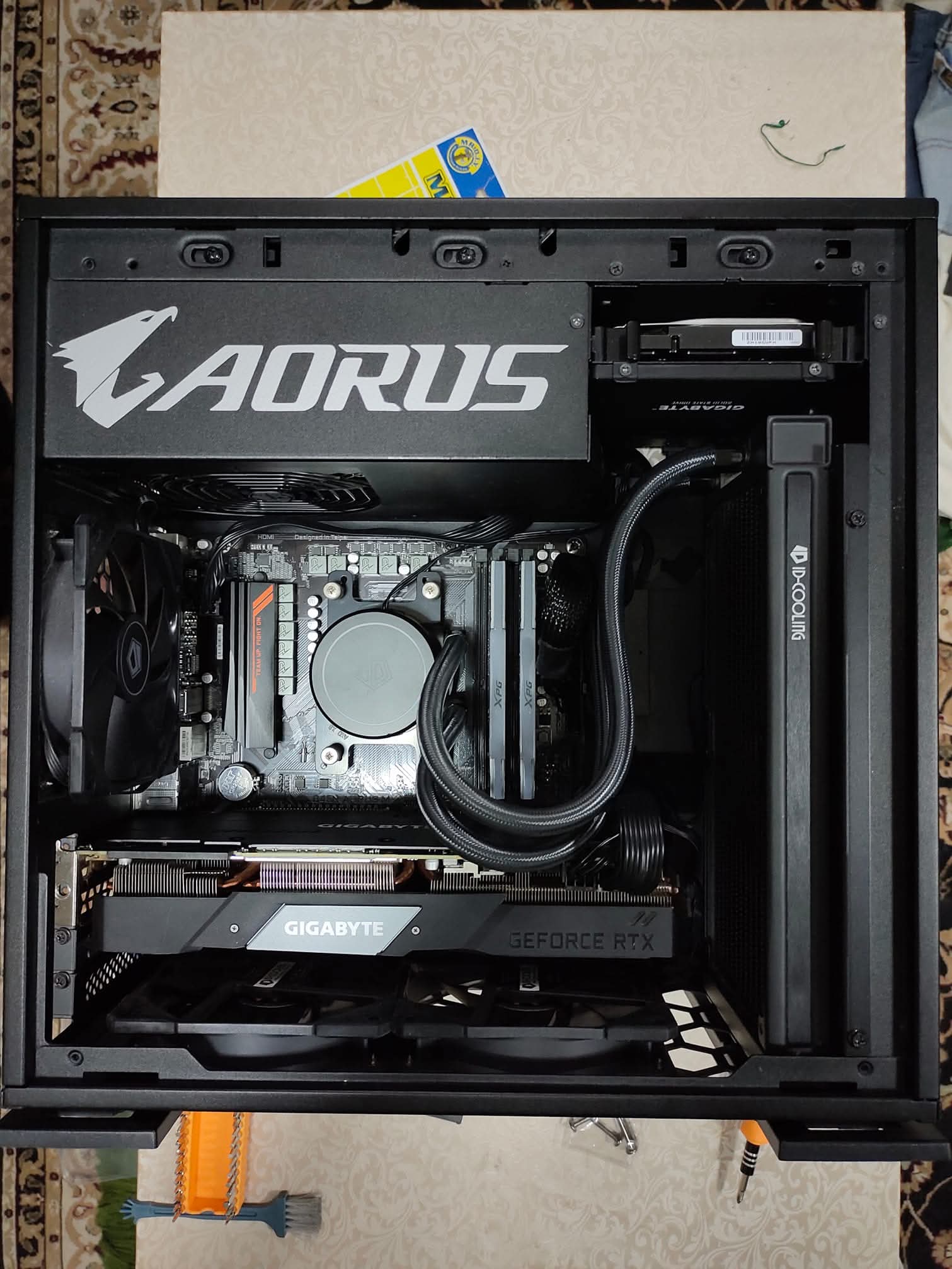 PC setup and monitor work sample